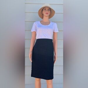 Ann Taylor Blue Knee-Length Pencil Skirt Work